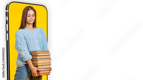 Student with books. Woman i...