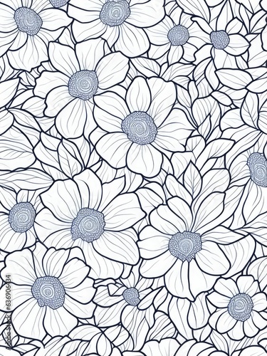 Wallpaper Mural vector engraving hand drawn botanical pattern Torontodigital.ca