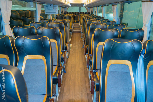 Bus interior. Vehicle with ...