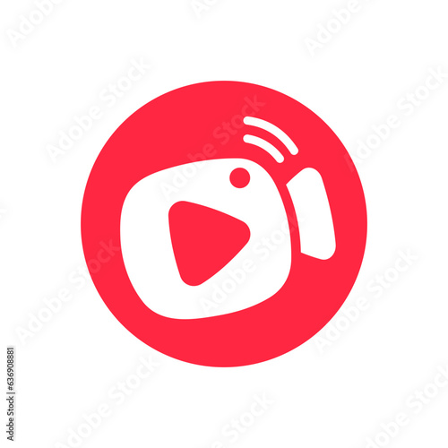 social media live broadcast icon streaming video online meeting