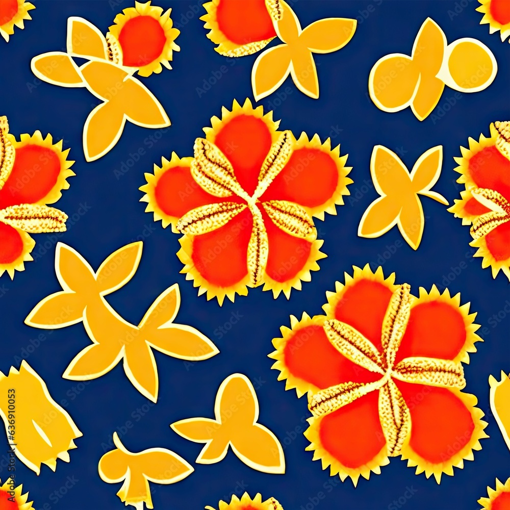 Obraz premium vector tropical flowers seamless pattern background