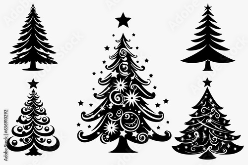 Christmas tree silhouette design