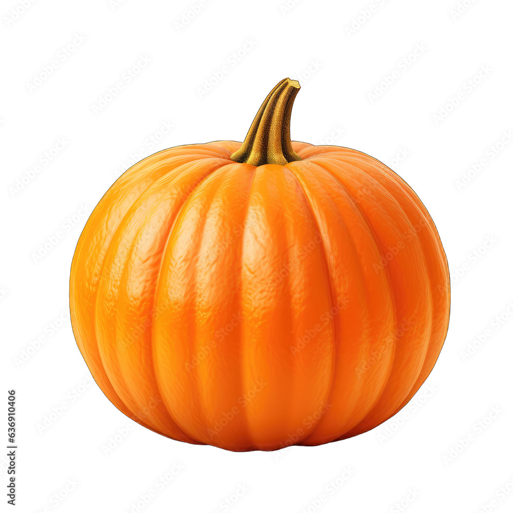 Obraz premium Halloween pumpkin isolated on white transparent background, png, 3d