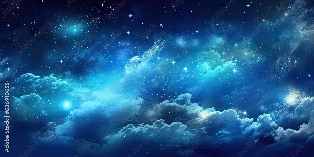 Cosmic dreams. Nighttime wonders of galaxy. Astral symphony. Nebulae and stars. Celestial harmony. Night sky in deep space