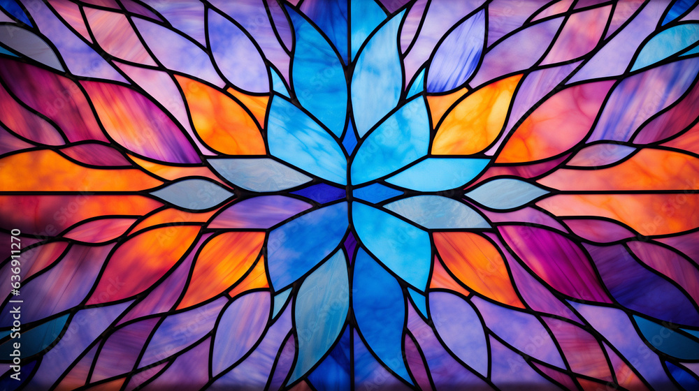 Close-up of a stained glass window showcasing its detailed craftsmanship and vibrant hues, capturing the play of light and colors Close-up of a stained glass window showcasing its detailed craftsmanship and vibrant hues, capturing the play of light and colors