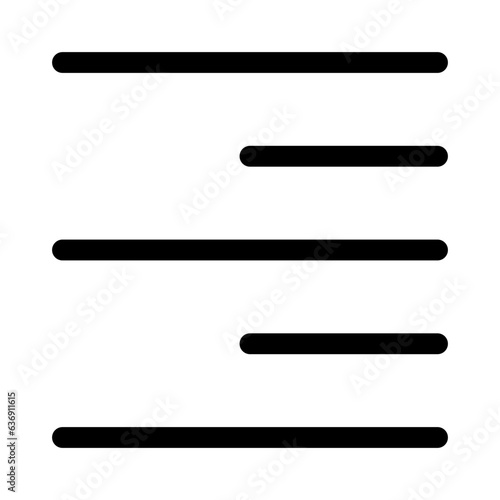 Right aligned text icon