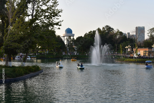 Fountains in the park Magic city