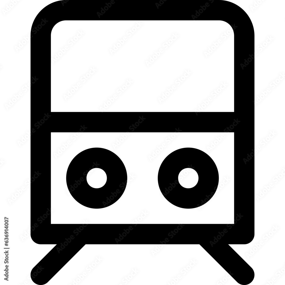 Train in outline icon. Subway, tram, transportation, travel Train in outline icon. Subway, tram, transportation, travel