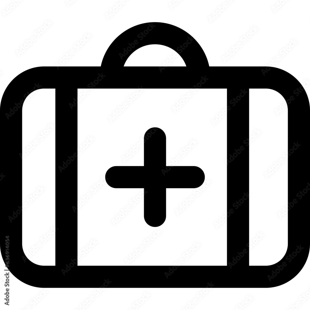 First aid kit in outline icon. Medical bag, medicine, hospital First aid kit in outline icon. Medical bag, medicine, hospital