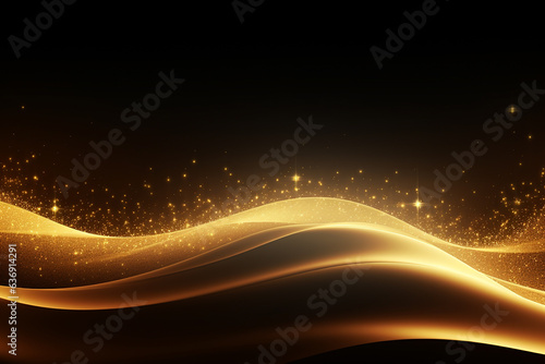 Abstract gold wave background.