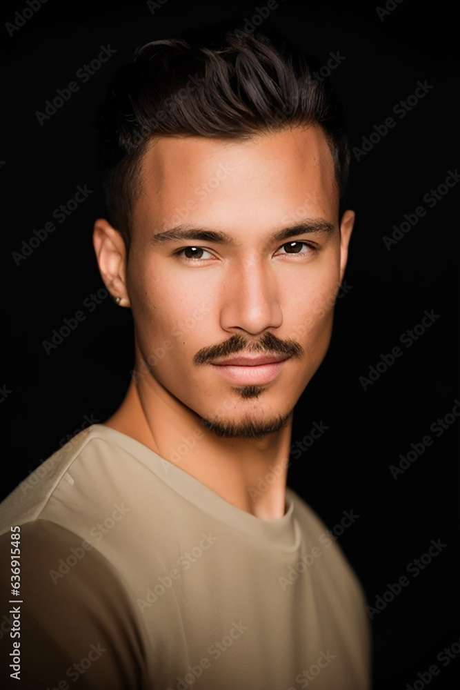 Fototapeta premium Elegance in Focus: Intriguing Male Portrait Images