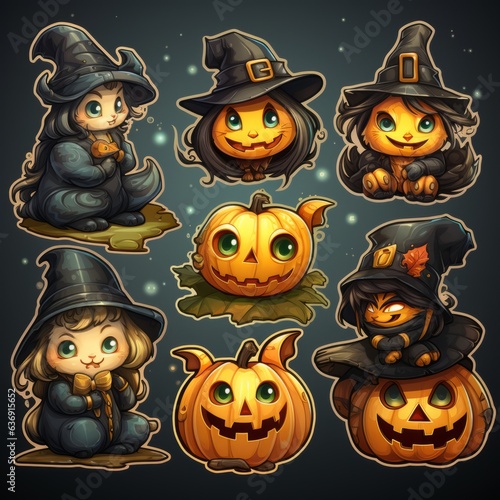 Stickers thème Halloween Générative IA