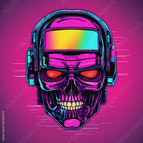 skull with headphones
