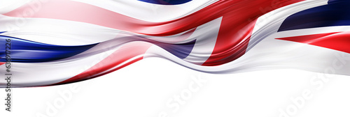 Vászonkép Waving Flag of Great Britain. Border Template. Ai Generative