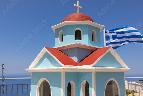 Kefalonia Ionische Inseln Wegrand Kapelle Miniaturkapelle, orthodoxe Kirche photo