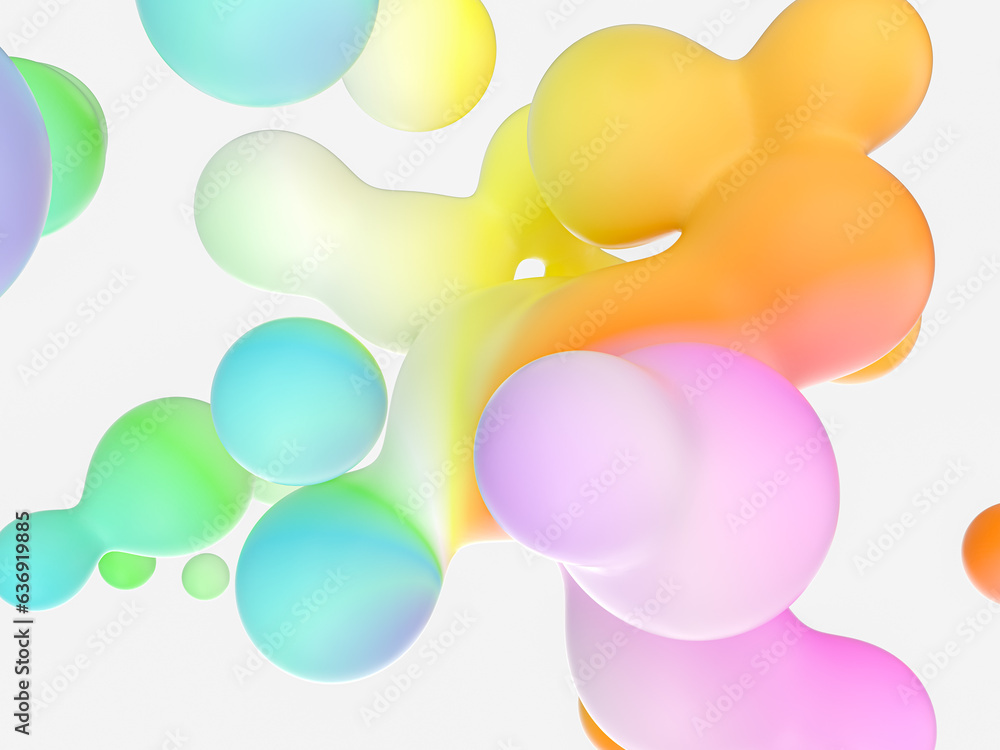 Abstract 3d art background. Colorful floating liquid blobs, soap bubbles, metaballs. Abstract 3d art background. Colorful floating liquid blobs, soap bubbles, metaballs.