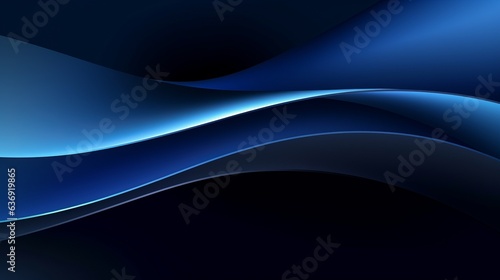 Photo of abstract blue background with flowing lines