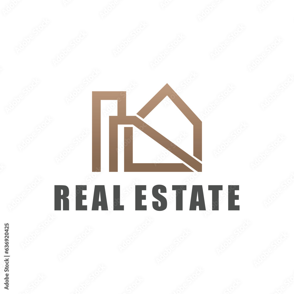 Real estate logo design. House and building vector illustration for real estate Real estate logo design. House and building vector illustration for real estate
