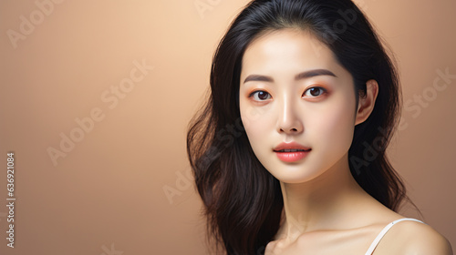 Appealing Portrait of an Asian Woman with Luminous Complexion and Perfect Makeup - Beauty Services Idea