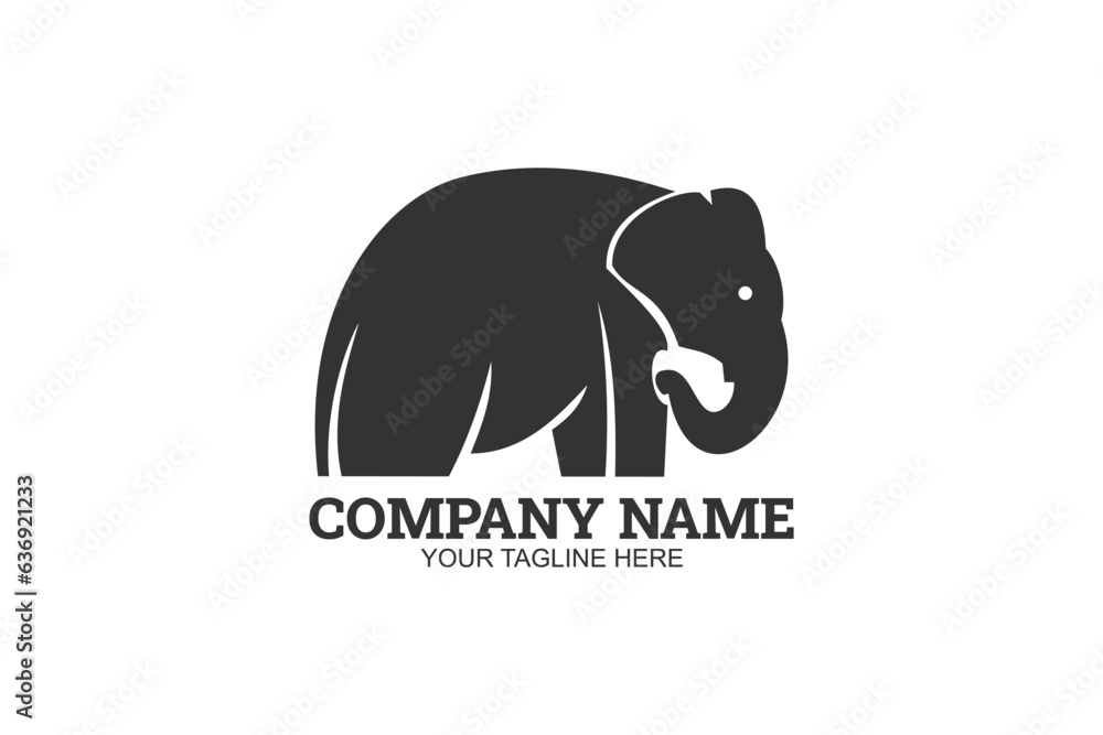 Elephant animal Company Logo Vector Illustration. Suitable for business company, modern company, etc.