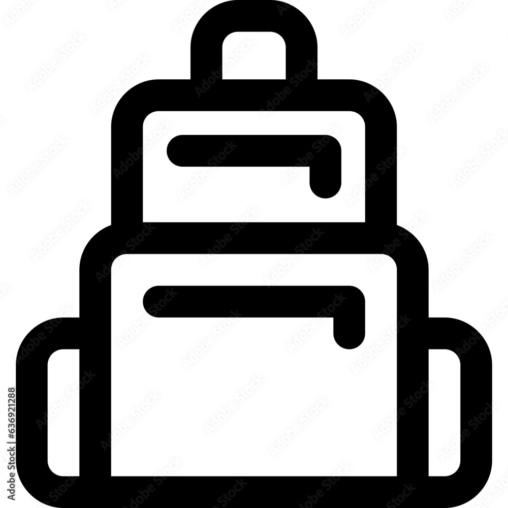 School bag in outline icon. Backpack, baggage, student, school, education School bag in outline icon. Backpack, baggage, student, school, education