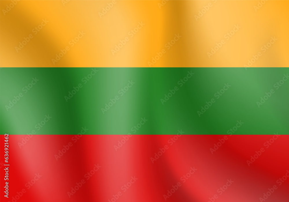 National flag of Lithuania. Vector illustration. National flag of Lithuania. Vector illustration.