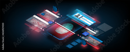 login background image handwriting scan smartphone technology concept and security