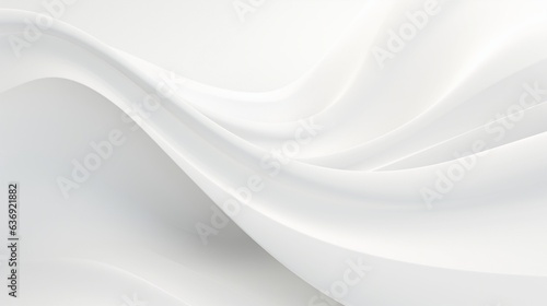 Abstract white background with smooth lines in waves. Dynamic Flowing white background