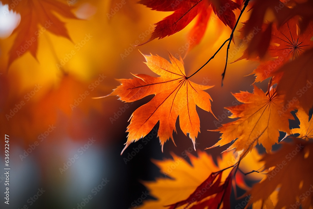 Autumn background maple fallen leaves. Generated by Ai Autumn background maple fallen leaves. Generated by Ai