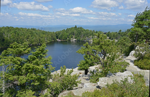 Minnewaska State Park Preserve located on Shawangunk Ridge in Ulster County, New York. Beautiful landscape with Lake Minnewaska