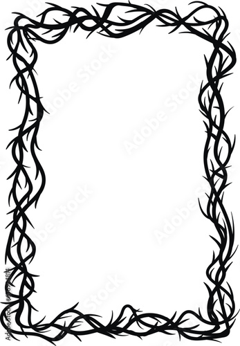 Frame of thorns, graphic element