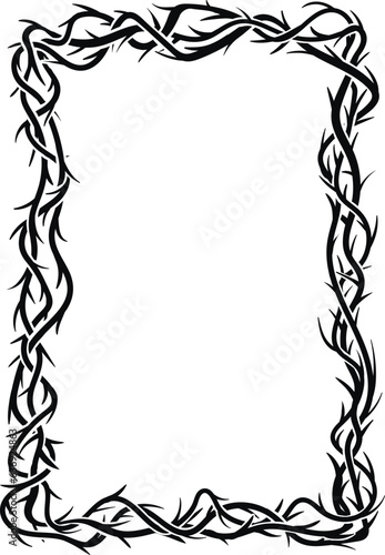 Frame of thorns, graphic element