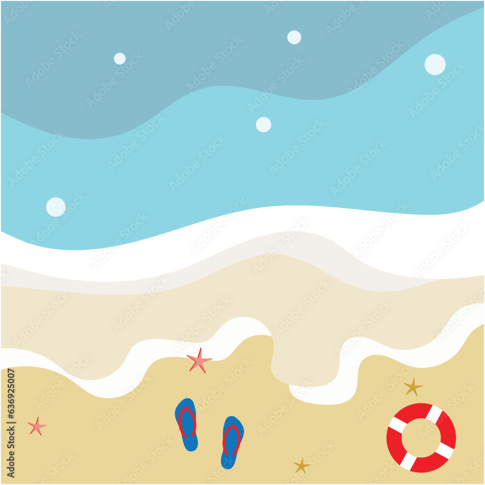 hello summer background vector and illustration