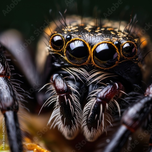 Extreme close up shot of an insect photograph spider