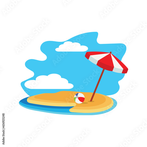 hello summer background vector and illustration