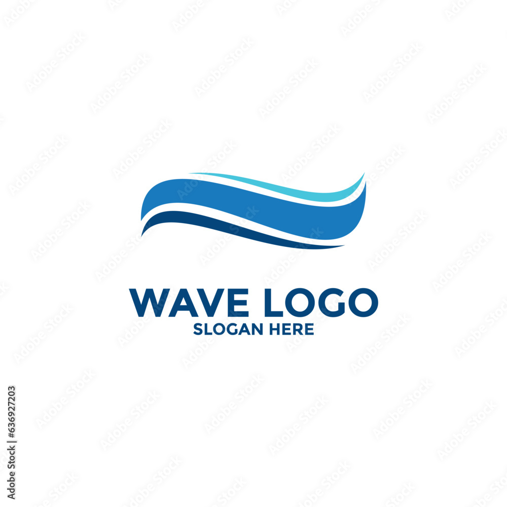 wave vector logo concept design template wave vector logo concept design template
