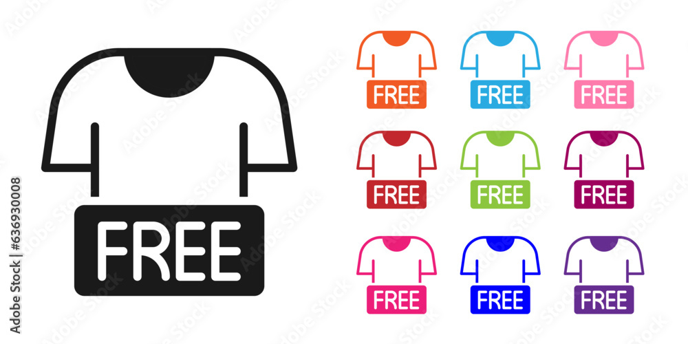 Black Clothes donation icon isolated on white background. Set icons colorful. Vector Black Clothes donation icon isolated on white background. Set icons colorful. Vector