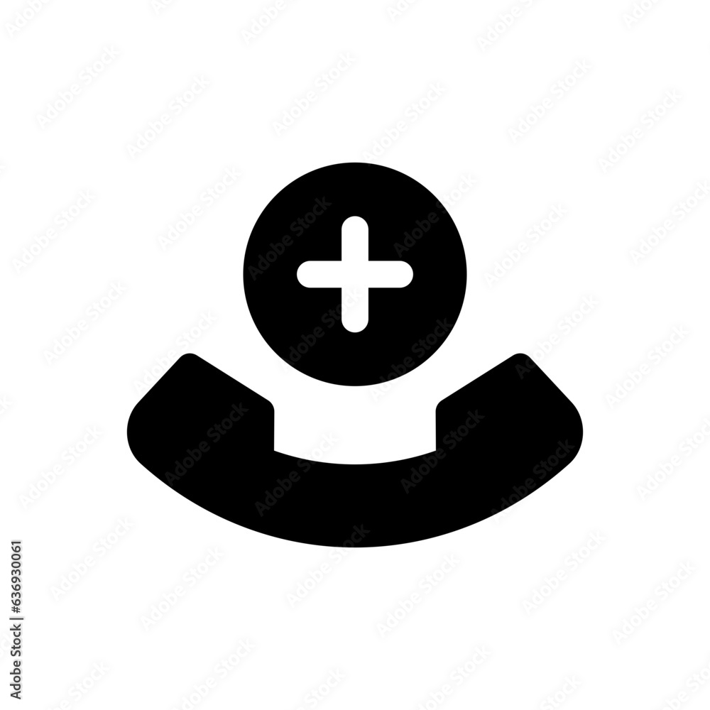 Fototapeta premium telephone glyph icon