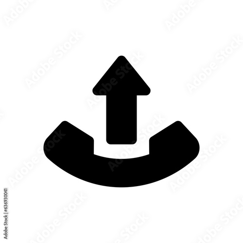 outgoing call glyph icon