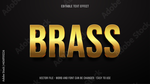 Editable text effect brass mock up