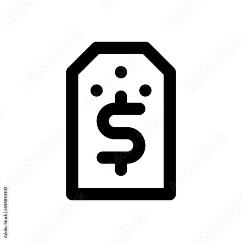 price tag line icon