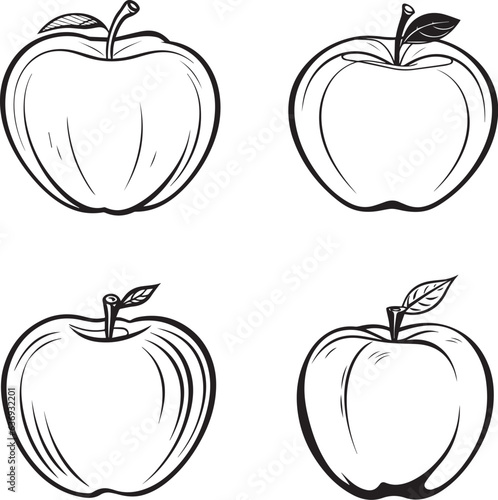 apple logo style icon silhouettes pack