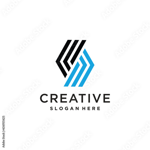 Letter S logo design with modern creative idea