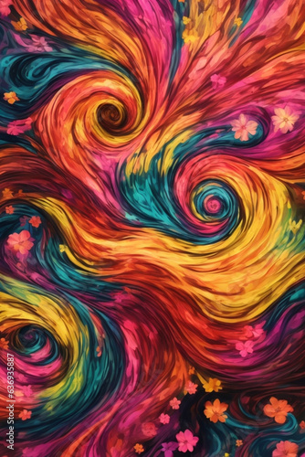 abstract colorful background with circles generative ai.