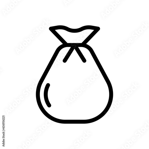 trash bag line icon