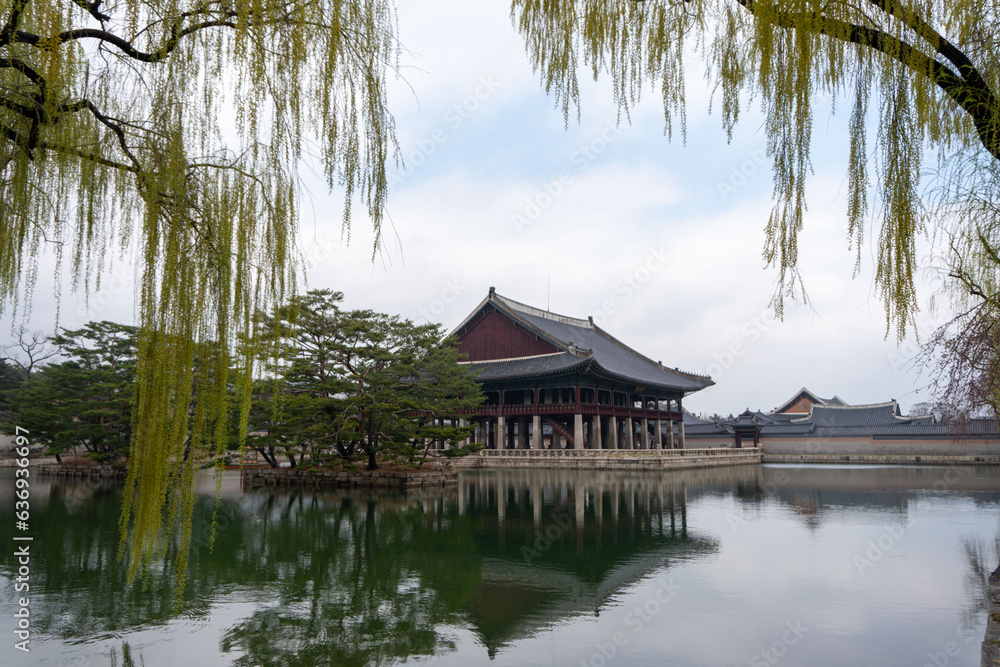 Traditional Korean Temple and garden Traditional Korean Temple and garden