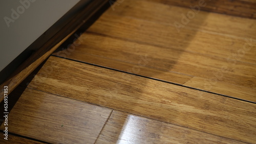 corrugated wooden floor due to expansion.