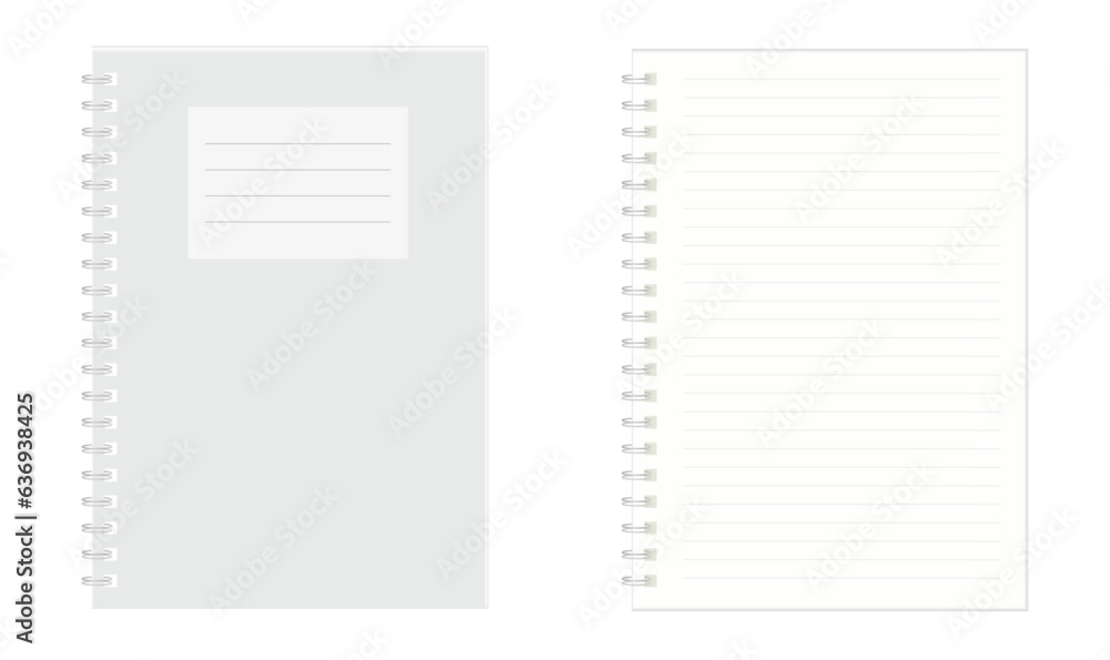 Realistic copybook mockup, Blank notebook isolated on white background. Realistic copybook mockup, Blank notebook isolated on white background.