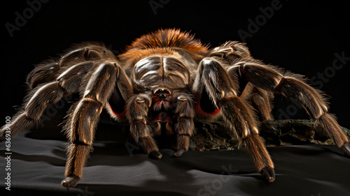Giant tarantula Lasiodora parahybana. AI Generative.