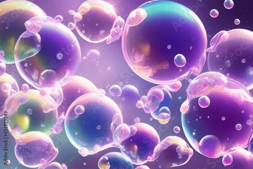 realistic style soap bubbles background © BELL Art